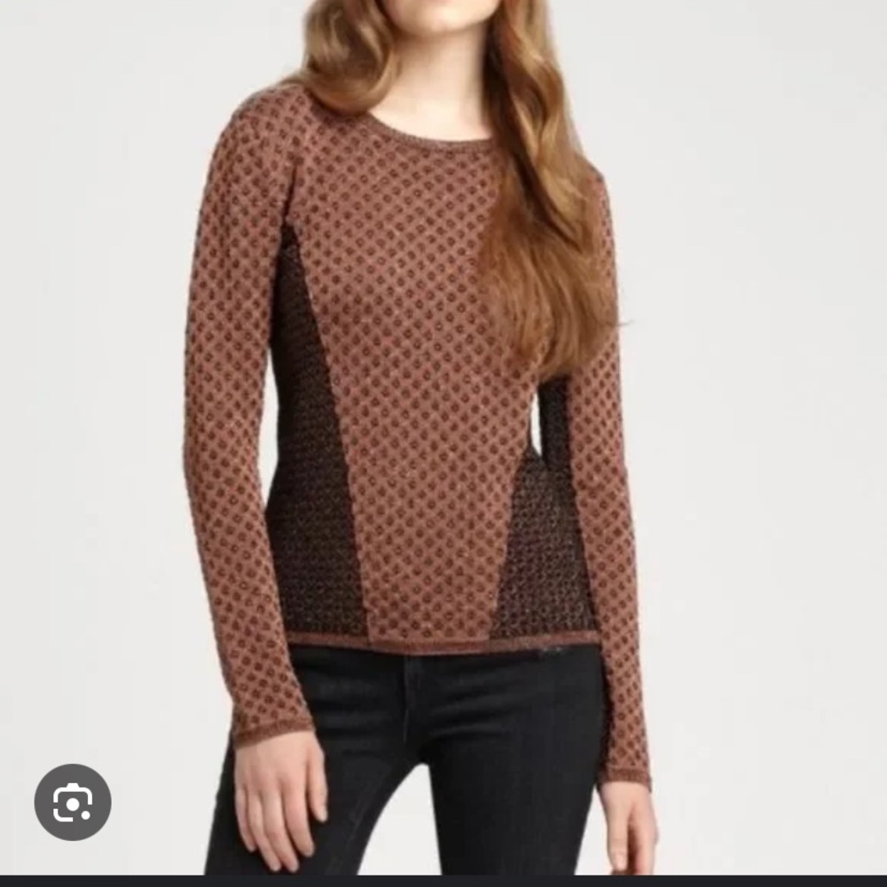 Rag & Bone Amanda Metallic Crew Sweater Size M